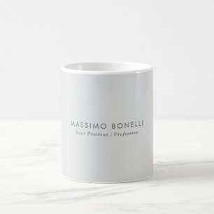 Taza De Café Sencillo Plano Minimalista Elegante Moderno Gris