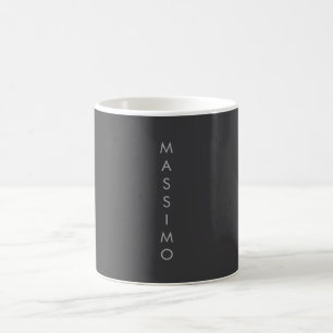 Taza De Café Sencillo Plano Minimalista Elegante Moderno Gris