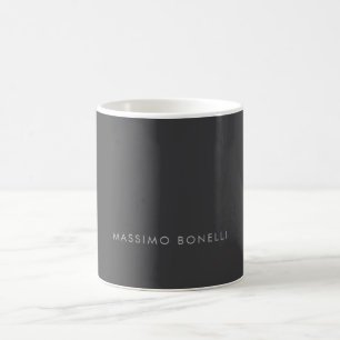 Taza De Café Sencillo Plano Minimalista Elegante Moderno Gris