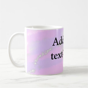 Taza De Café Sencillo purpurina pastel colorido añade tu foto d