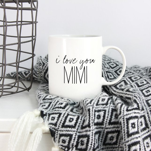 Taza De Café Sencillo y dulce personalizado te amo Mimi (Subido por el creador)