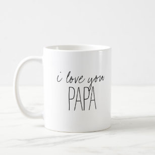Taza De Café Sencillo y dulce personalizado te amo papá