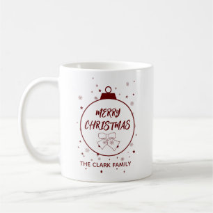 Taza De Café Sencillos Navidades modernos de la Cuta Roja