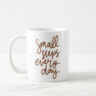 Taza De Café Sencillos Pasos Elegantes Pequeños Cada Día Escrit