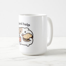 Taza De Café Send Help Funny Coffee Mug – Relatable Stress Meme