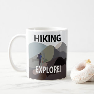 Taza De Café Senderismo Exploración de las montañas Senderismo