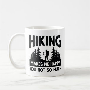 Taza De Café Senderismo me hace feliz no tanto