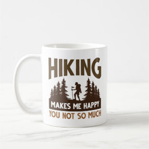 Taza De Café Senderismo me hace feliz no tanto