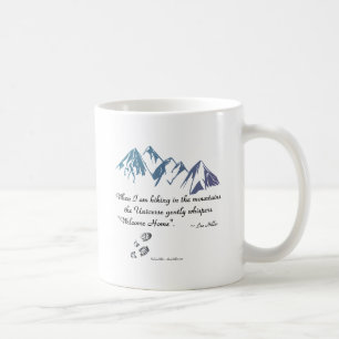 Taza De Café Senderismo montañas El Universo susurra Bienvenido