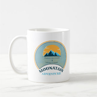 Taza De Café senderismo por la aventura de la montaña natural
