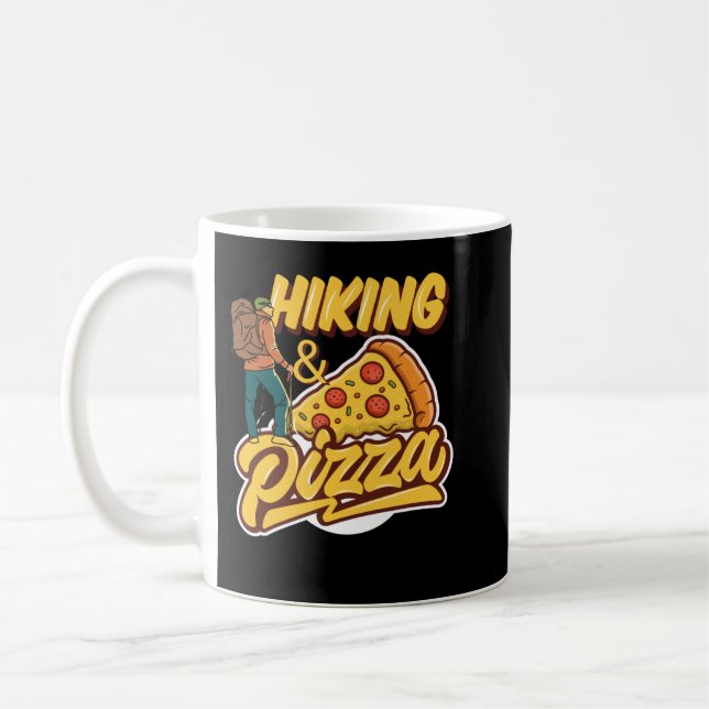 Taza De Café Senderismo y pizza _776 divertidos (Izquierda)