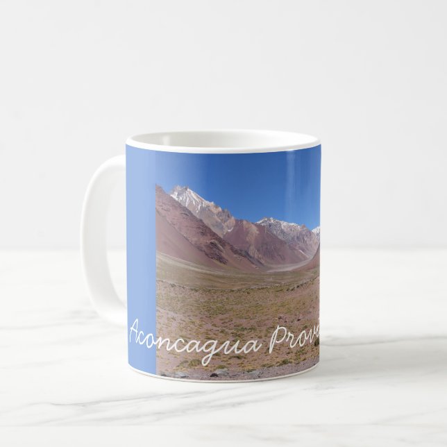 Taza De Café Sendero a la montaña Aconcagua, Argentina (Anverso izquierdo)