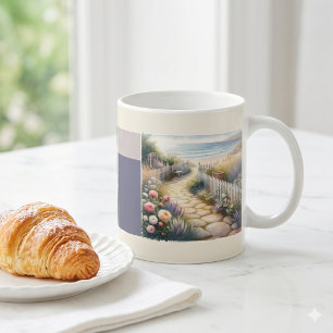 Taza De Café Sendero del Jardín de Campo a la Mar