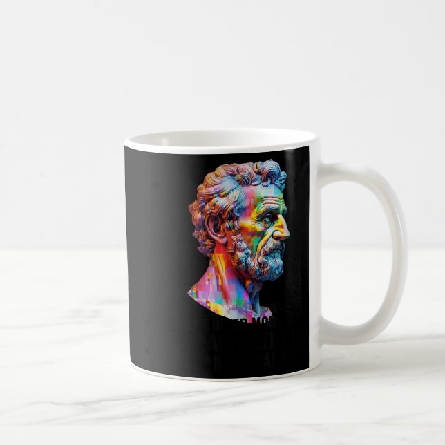 Taza De Café Seneca Sobrepensante Cita Stoicism Moderno Stoic P (Derecha)