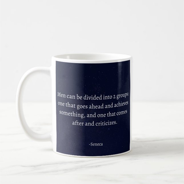Taza De Café Seneca Stoic Cita Mug (Izquierda)