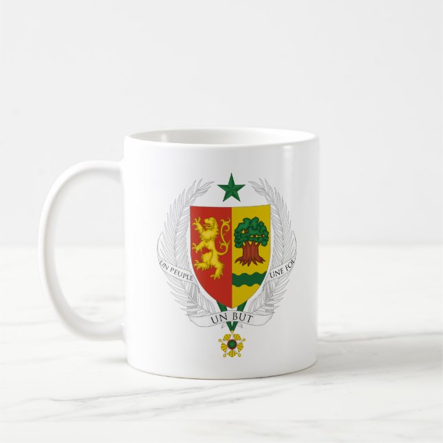 Taza De Café Senegal country coat arms symbol emblem flag (Izquierda)