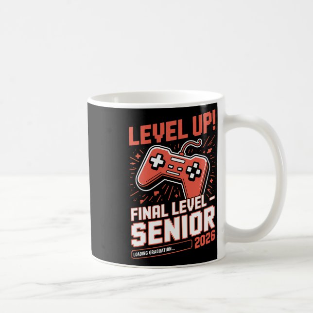 Taza De Café Senior 2026 Cl Of 2026 Funny Gamer Graduate  (Derecha)