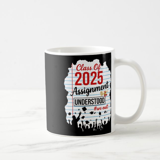 Taza De Café Senior Cl Of 2025 Graduation College Grad School G (Derecha)