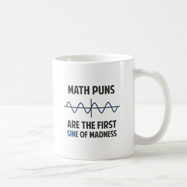 Taza De Café Seno de los retruécanos de la matemáticas primer (Derecha)
