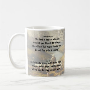Taza De Café Señor Buen Pastor Ve Delante De Ti Escritura Bíbli