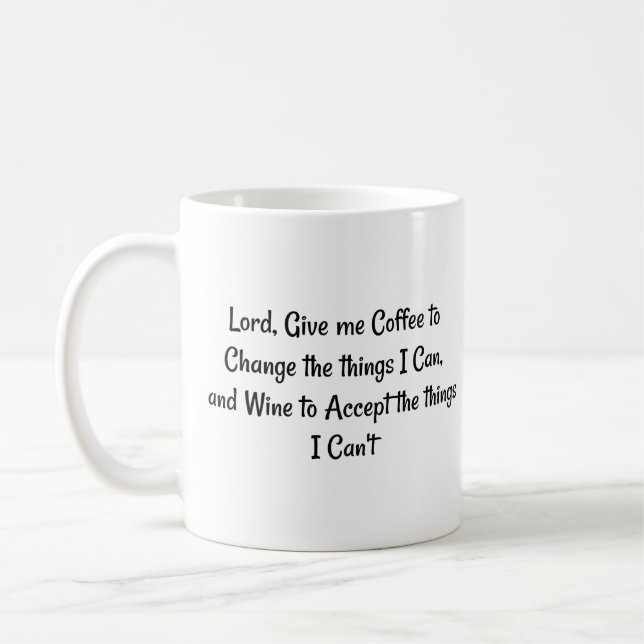 Taza De Café Señor, dame café para aceptar... Frase (Izquierda)