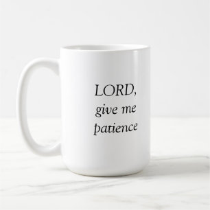Taza De Café Señor, dame paciencia Meme de gato