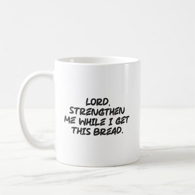 Taza De Café Señor, fortalecerme - Motivación cristiana de fe (Izquierda)