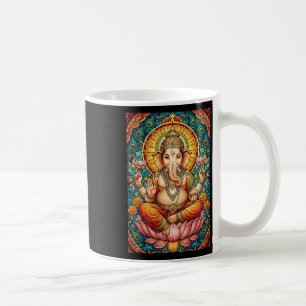Taza De Café Señor Ganesha Vidrio Manchado Dios Hindú Hinduismo