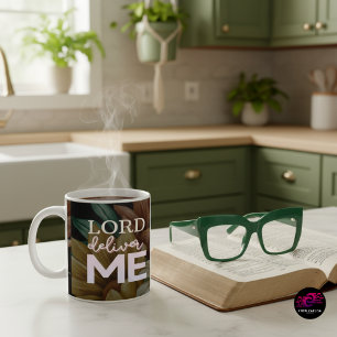 Taza De Café Señor, Líbrame Cita Floral Cristiana de Fe