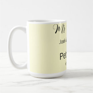 Taza De Café señor y señora nombre año de boda pareja simple am
