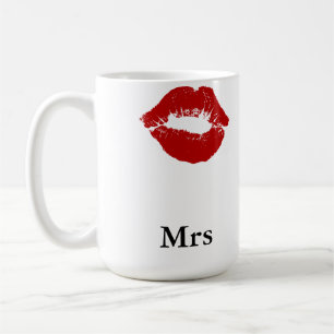 Taza De Café Señora de la mancha del lápiz labial