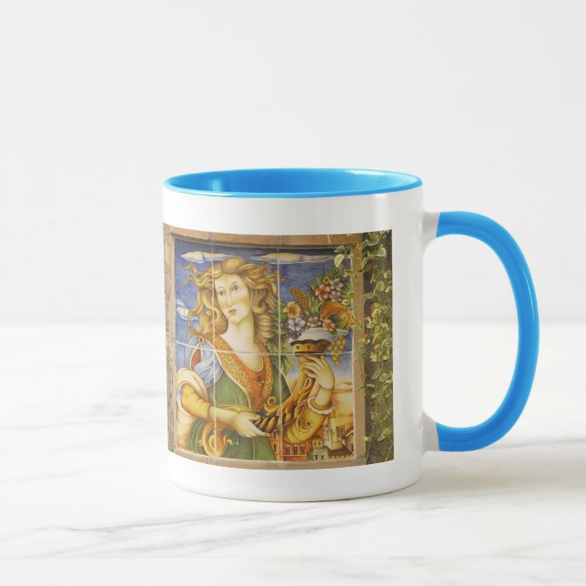 Taza de café--Señora de la teja de Deruta (Derecha)
