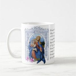 Taza De Café Señora de la Virgen Rosaria, madre Mary Orar Café