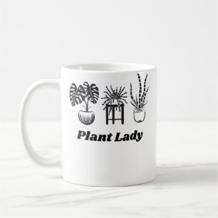 Taza De Café Señora de las Plantas Plantas Divertidas de Casa J