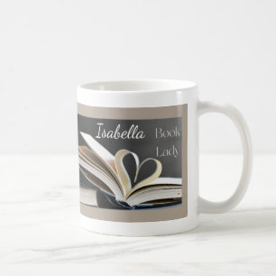 Taza De Café Señora de los Libros, Regalo Personalizado de Lect