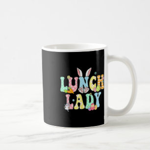 Taza De Café Señora del almuerzo conejito huevo divertido Pascu