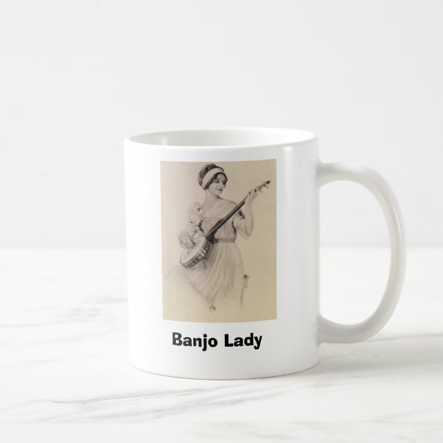 Taza De Café Señora del banjo, regla de los banjos (Derecha)