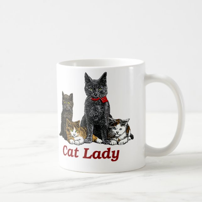 Taza De Café Señora del gato (Derecha)