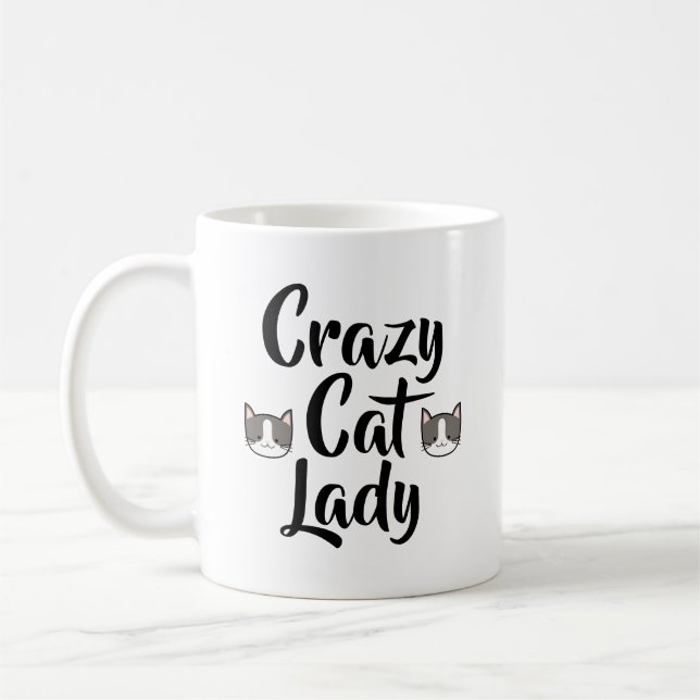 Taza De Café Señora Gata Loca (Izquierda)