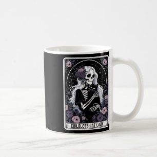 Taza De Café Señora Gata sin Hijos Cute Esqueleto Gótico Tarot 