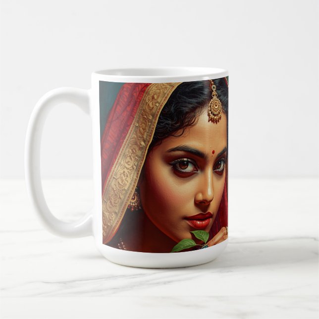 Taza De Café Señora india sensual recolectora de té (Izquierda)