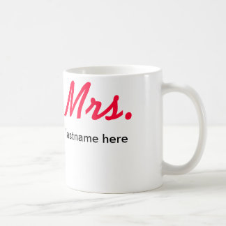 Taza De Café Señora Lastname Mug, personalizar - cualquier