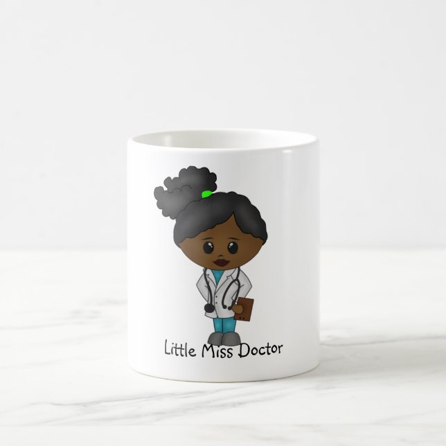 Taza De Café Señora linda el Doctor Mug - negro/africano (Centro)