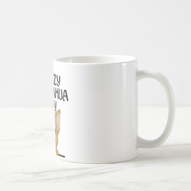 Taza De Café Señora loca de la chihuahua (Derecha)