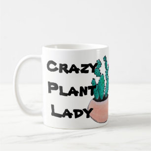 Taza De Café Señora loca de la planta