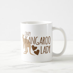 Taza De Café Señora loca del canguro