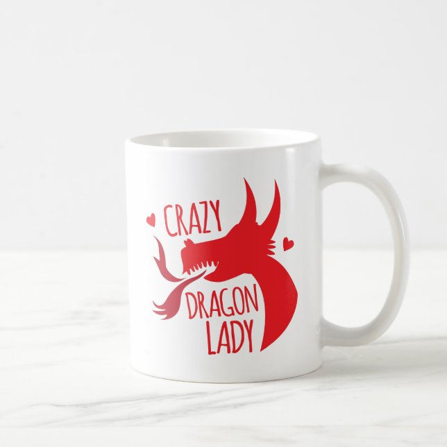 Taza De Café Señora loca del dragón (Derecha)