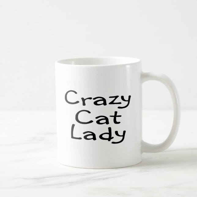 Taza De Café Señora loca del gato (Derecha)