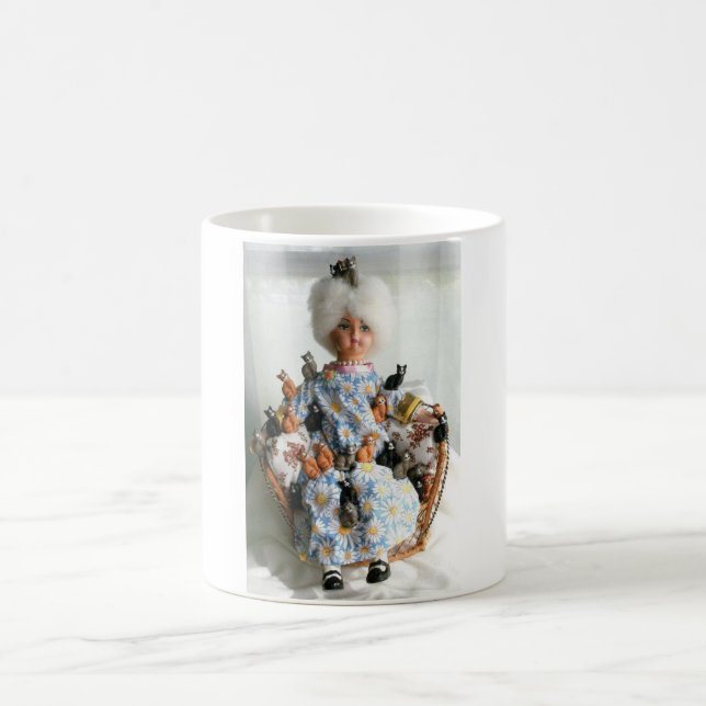 Taza De Café Señora loca del gato (Centro)