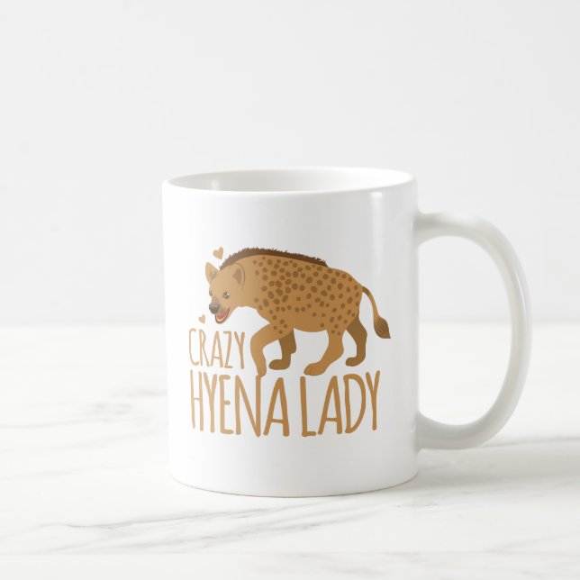 Taza De Café señora loca del hyena (Derecha)